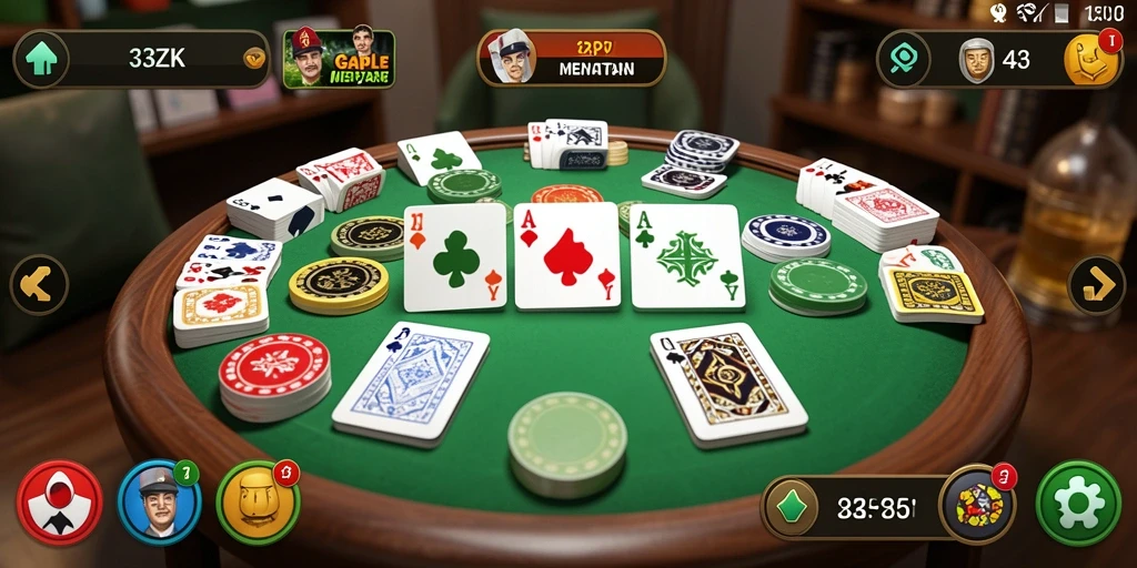Screenshot gameplay Gaple yang menarik dari 33ZK.