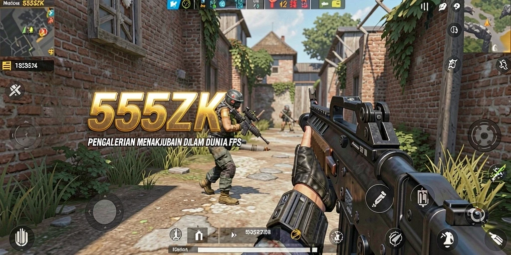 Gameplay intens dari 555ZK dalam aksi FPS.