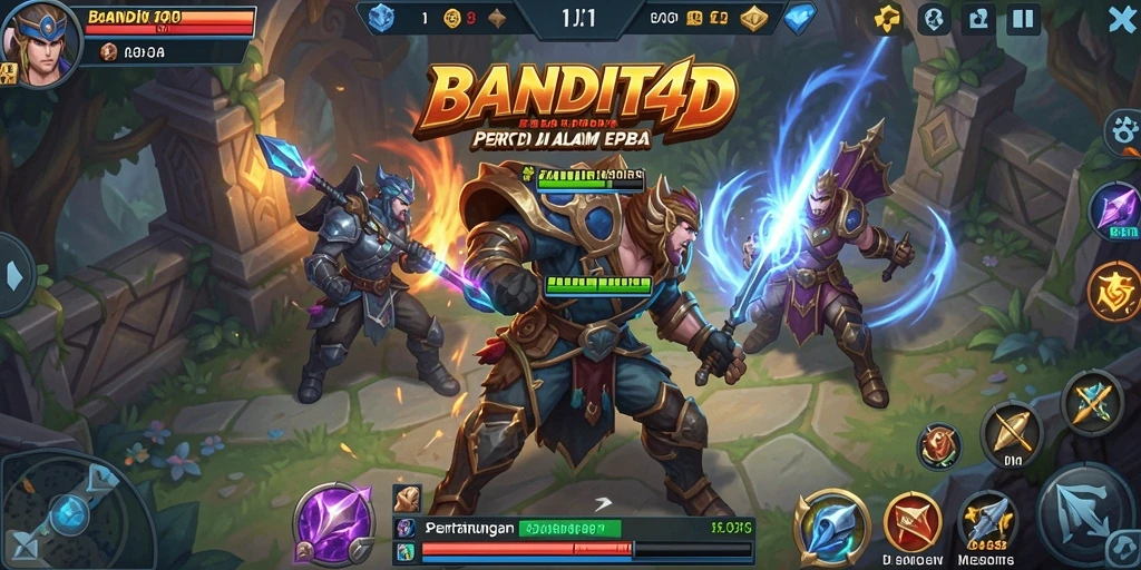 Tampilan menarik dari gameplay MOBA BANDIT4D yang mendebarkan.