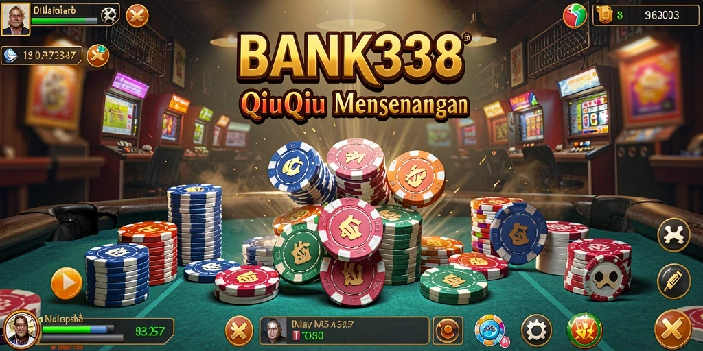 Tangkapan layar dari gameplay QiuQiu yang seru di BANK338.