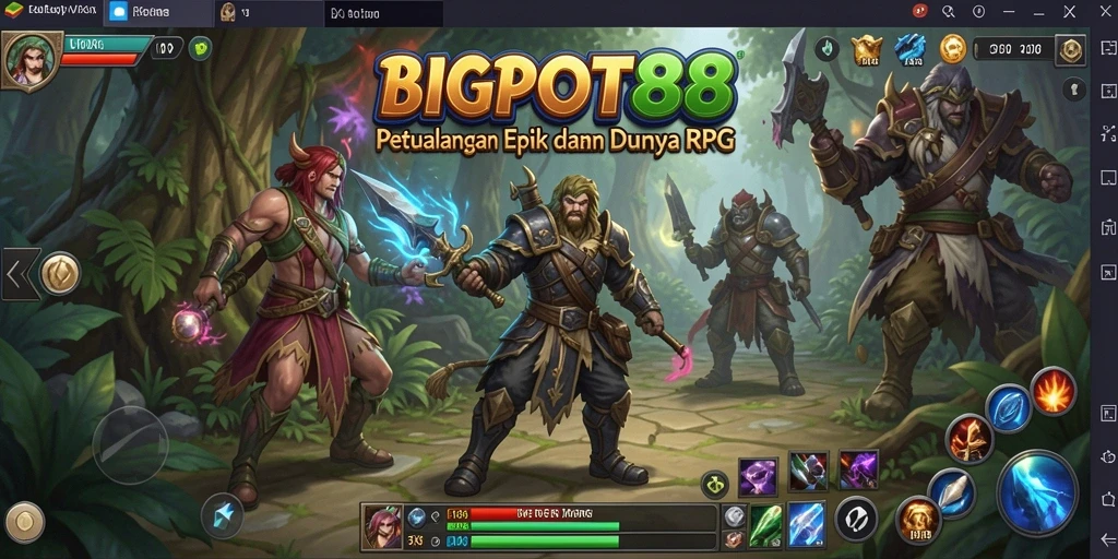 Tampilan gameplay RPG yang mendebarkan dari BIGPOT88.