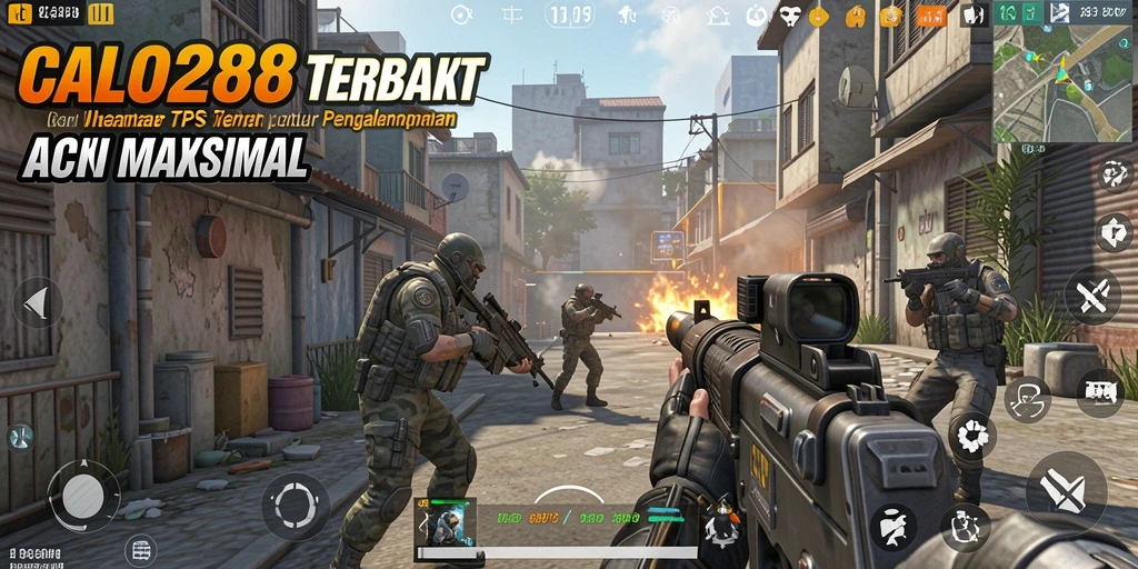 Gameplay mendebarkan dalam CALO288 dengan berbagai karakter dan senjata.