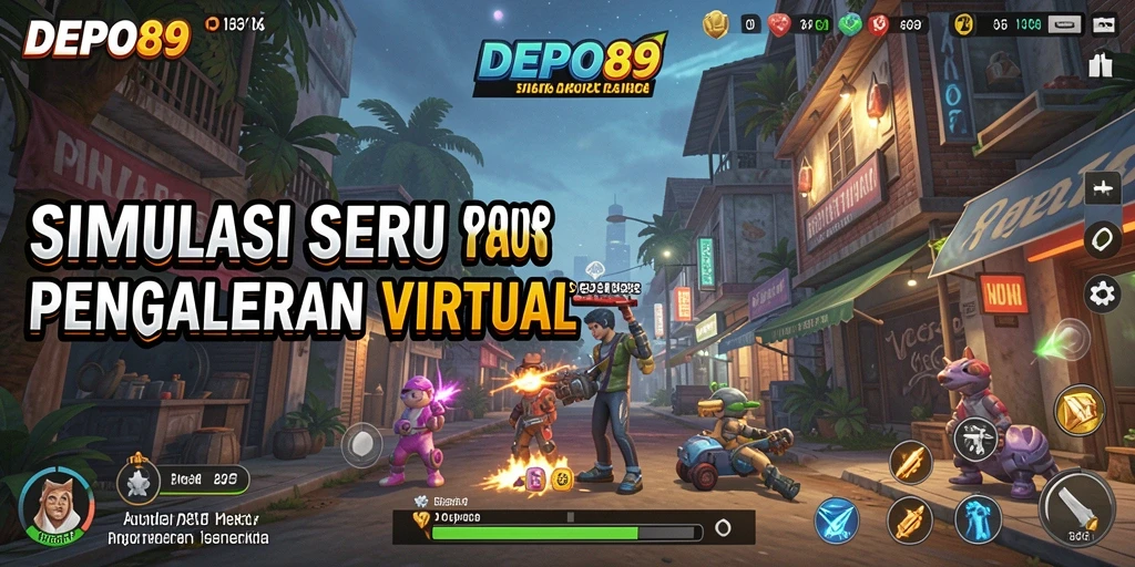 Tampilan gameplay seru dalam DEPO89 yang menunjukkan simulasi interaktif.