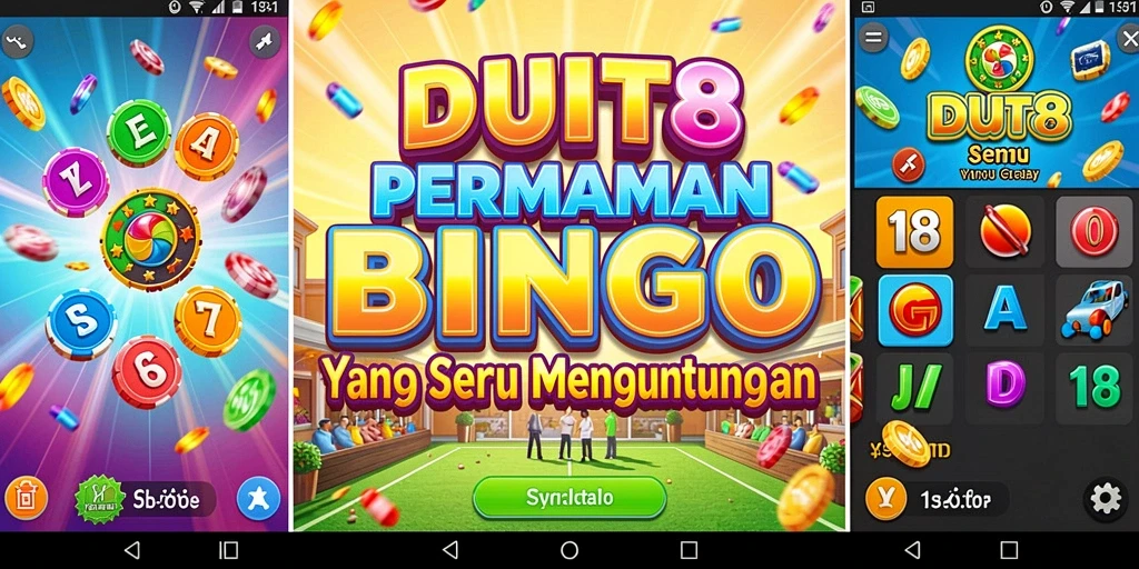 Tampilan gameplay seru dari aplikasi Bingo DUIT8.