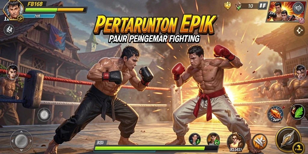 Screenshot FB168 menunjukkan aksi pertarungan seru dan grafis menawan.