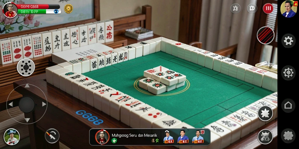 Screenshot utama G668 menampilkan gameplay Mahjong yang seru.