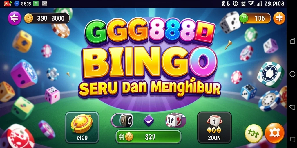 Screenshot gameplay Bingo GGG888 dengan grafis menarik dan interaksi seru.