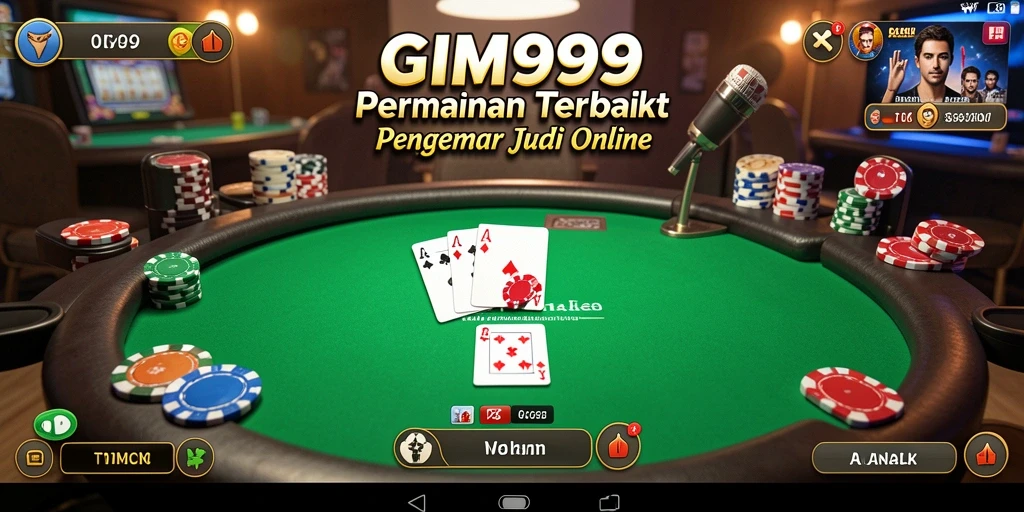 Tampilan menarik dari gameplay Poker di GIM999.