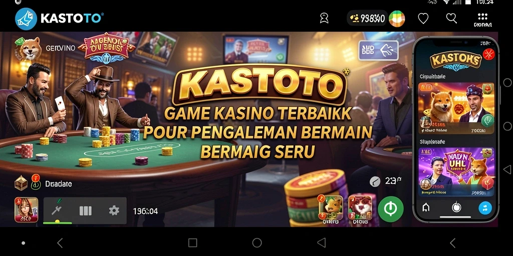 Tampilan KASTOTO dengan gameplay kasino yang menarik dan seru.