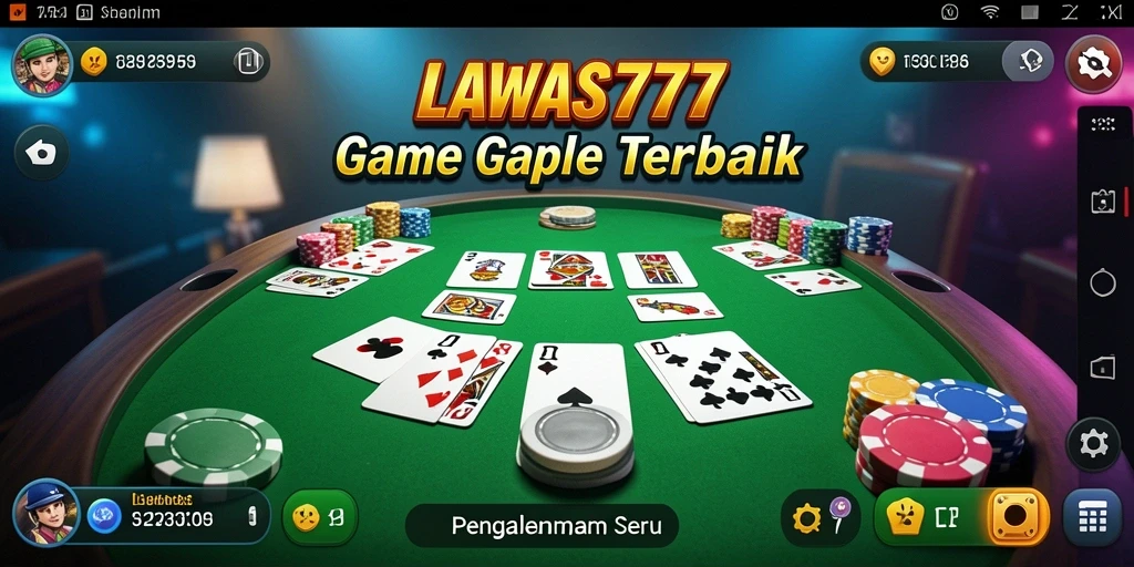 Tampilan menarik dari gameplay Gaple di LAWAS777.