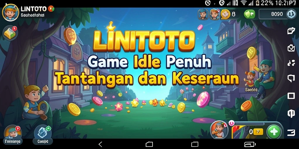 Tampilan gameplay LINITOTO yang menarik dengan fitur Idle yang seru.