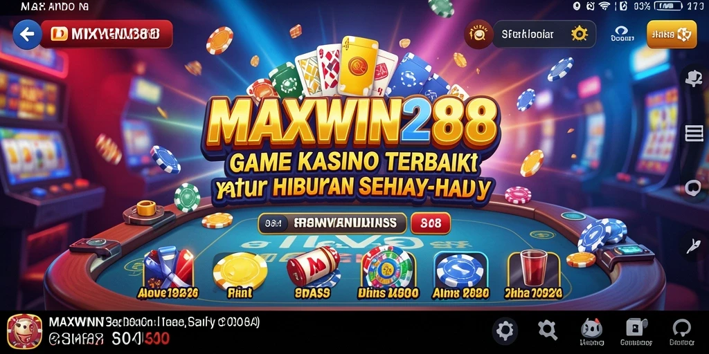 Tampilan gameplay kasino yang seru dan menarik di MAXWIN288.