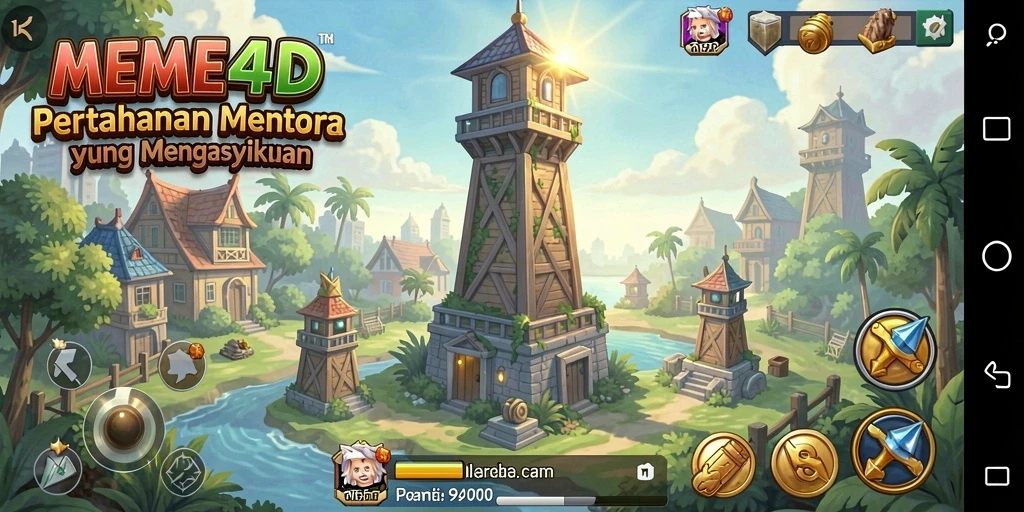 Tangkapan layar menampilkan gameplay MEME4D yang seru dan strategis.