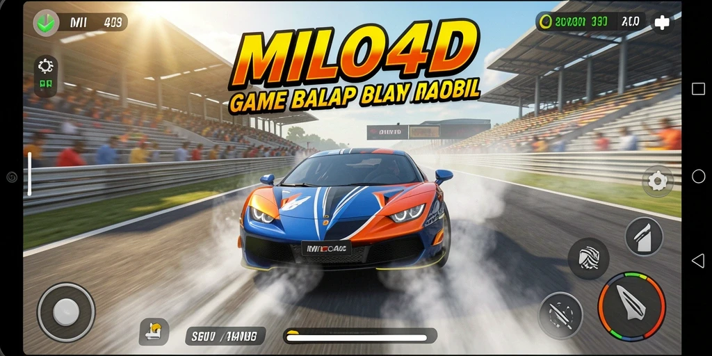 Tampilan menarik dari gameplay balap di MILO4D.