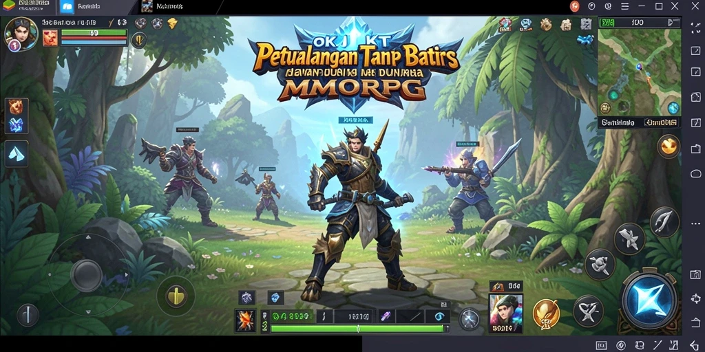 Screenshot menunjukkan aksi epic dalam game MMORPG OKJKT.
