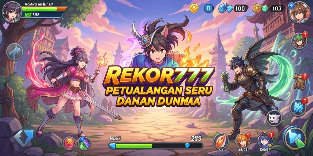 Tampilan gameplay <strong>REKOR777</strong> yang penuh warna dan menarik.