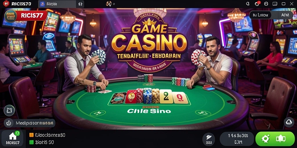 Tampilan gameplay Live Casino RICIS77 yang mengasyikkan dan interaktif.