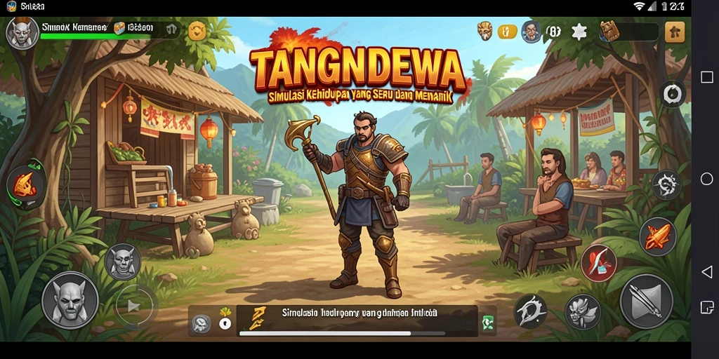 Tampilan gameplay menarik dari TANGANDEWA yang menunjukkan simulasi kehidupan.