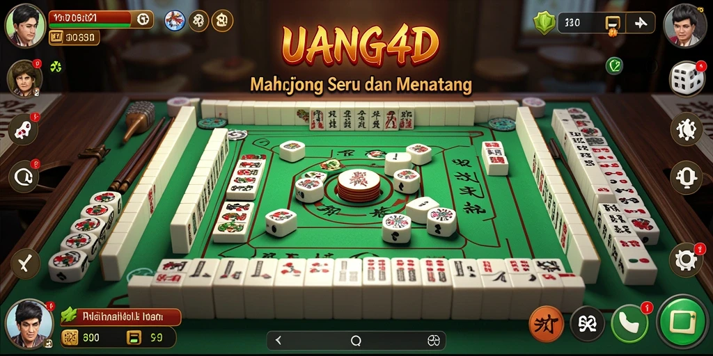 Tampilan gameplay Mahjong yang mengasyikkan dan penuh warna di UANG4D.