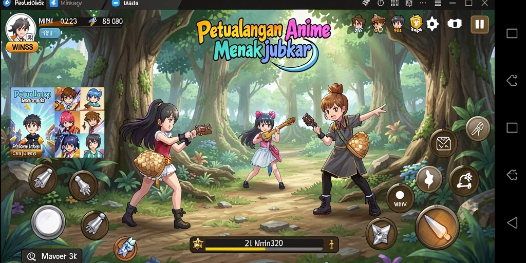 Gameplay Anime yang memukau dengan karakter menarik.
