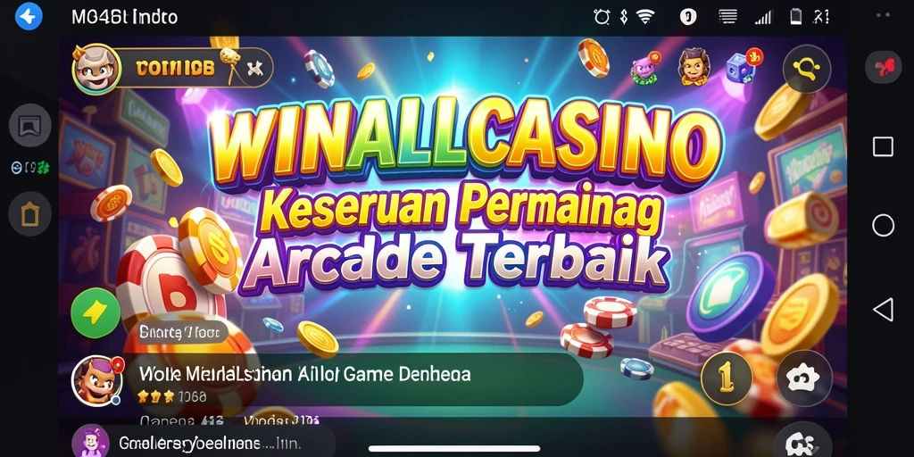 Tampilan seru gameplay WINALLCASINO dalam aksi Arcade.