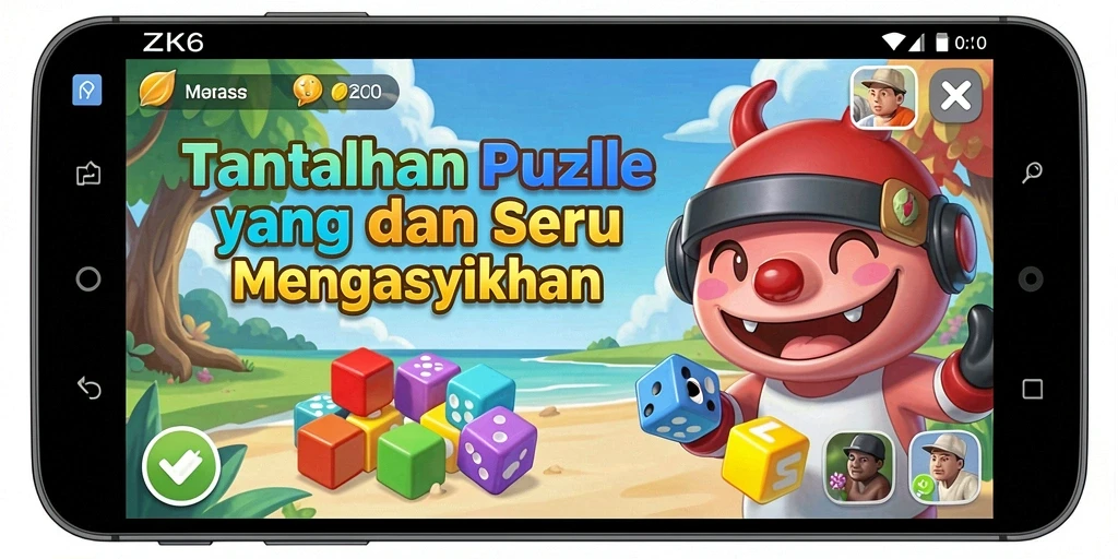 Tangkapan layar ZK6 menampilkan berbagai teka-teki yang menarik.